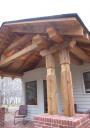 Closeup Detail Of These Massive Cedar Beams