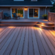 Modern composite deck design with built-in lighting by DeckSource Atlanta